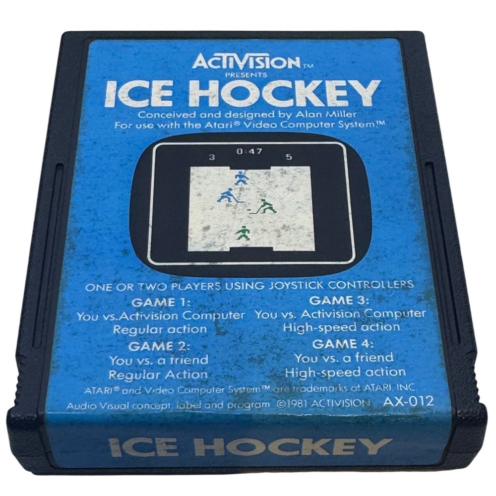 Activision Ice Hockey Atari 2600 Cartridge 1981 Vintage Video Game‎